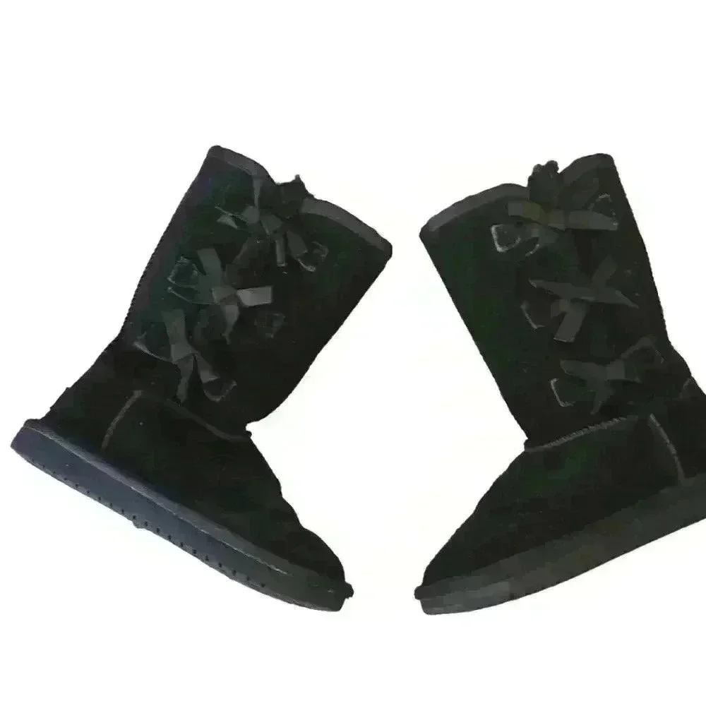 Koolaburra By Ugg Big Girls Black Victoria Faux Shearling Lined Short Boot 2